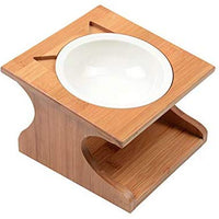 Petsoigné - Mesa de comedor para mascotas con soporte elevado de madera para mascotas, cuencos elevados con soporte oblicuo para comer más cómodamente para gatos, perros, gatitos y cachorros - BESTMASCOTA.COM