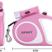 Upsky Correa retráctil para perro, 16 pies, escalable, correa para caminar para perro con linterna brillante para pequeño-mediano, libre de movimiento, un botón de rotura y bloqueo - BESTMASCOTA.COM