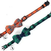 KUDES - Juego de 2 collares para gato con pajarita y campana para gatitos y algunos cachorros, ajustable de 7.8 a 10.5 pulgadas - BESTMASCOTA.COM