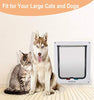 Success - Puertas para gatos grandes para puertas interiores y exteriores, XL para mascotas para gatos y perros grandes, 4 vías con cierre de solapa para puertas correderas, ventanas y paredes, marrón, tamaño exterior 11.0 x 9.8 in - BESTMASCOTA.COM