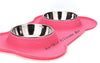 Hubulk - Cuencos para perros, 2 cuencos de acero inoxidable con alfombrilla de silicona antideslizante antiderrames + cuencos de agua y alimentos para alimentar perros pequeños, medianos, grandes, gatos, cachorros - BESTMASCOTA.COM
