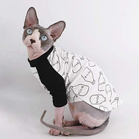 Sphynx - Camisetas de algodón para mascotas con diseño de gato sin pelo, transpirable, para verano - BESTMASCOTA.COM