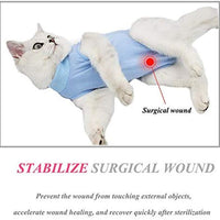 Coppthinktu - Traje de recuperación de gatos para heridas abdominales o enfermedades de la piel, transpirable E-Collar Alternativa para gatos y perros, después de cirugía desgaste anti lamer heridas - BESTMASCOTA.COM