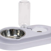 Cuencos dobles para perro o gato con soporte elevado, comedero de agua para mascotas, cuenco inclinado de 15° para mascotas sin estrés, para gatos y perros pequeños - BESTMASCOTA.COM