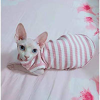 DENTRUN - Camiseta sin pelo para gatos, con diseño de rayas, ideal para todas las estaciones, suave y agradable al tacto - BESTMASCOTA.COM
