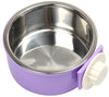 RUBYHOME Comedero para perros, cuenco de agua para mascotas, cuenco de plástico 2 en 1 y cuenco de acero inoxidable, cuenco extraíble para colgar gatos, conejos, pájaros, comida, cuenco perfecto para cajas y jaulas - BESTMASCOTA.COM
