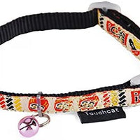 touchcat impreso collar de gato de nylon con cinturón de seguridad 8 – 12 inches - BESTMASCOTA.COM