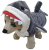 Mogoko - Disfraz de tiburón para perro, gato o gato, para Halloween, Navidad, disfraces, disfraz de tiburón azul Adorable, con capucha y forro polar - BESTMASCOTA.COM