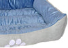 Long Rich Reversible Rectangle Pet Bed Dog Bed with Dog Paw Embroidery,Medium size, by Happycare Textiles - BESTMASCOTA.COM