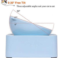 Upsky - Bol elevador de agua para gatos y perros, con soporte elevado, desmontable, sin derrames, ajustable de 0 a 30 grados, sin estrés, para gato o perro (blanco) - BESTMASCOTA.COM