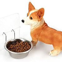 Pet Food Agua Taza con tornillo Ganchos de acero inoxidable para Pet Bird cajones Jaulas Coop perro gato Parrot un pájaro conejo mascota - BESTMASCOTA.COM