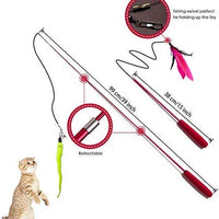 Juguete para gatos retráctil, 12 paquetes interactivos de plumas de gato, 9 recambios surtidos con campana para gato, gatito - BESTMASCOTA.COM