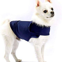 Furubaby Ansiedad Perro Abrigo una camisa Calm Down Perro Chaqueta para xs Pequeño Mediano Grande XL Perros | Color Sólido Azul Gris Verde Rosa Thunder Dog Wrap(Dark Blue) - BESTMASCOTA.COM