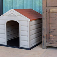 Internet's Best Outdoor Dog House | Cómodo refugio fresco | Diseño de plástico duradero | Caseta | Uso en interiores o exteriores - BESTMASCOTA.COM