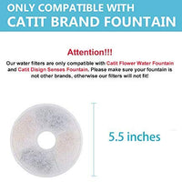 MUDEELA 6 filtros compatibles con filtro de fuente de flores Catit y diseño Catit Senses Fuente – Filtro de suavizante de agua de triple acción de repuesto compatible con filtro de fuente de agua Catit (5.5") - BESTMASCOTA.COM