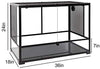 REPTI ZOO Reptile Glass Terrarium,Double Hinge Door with Screen Ventilation Reptile Terrarium 36" x 18" x 18" or 36" x 18" x 24"(Knock-Down) - BESTMASCOTA.COM