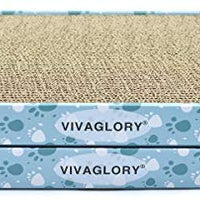 Vivaglory - Rascador de gatos reversible de cartón con caja, almohadilla rascadora para gatos, sofá corrugado para gatos, incluye hierba de gato - BESTMASCOTA.COM