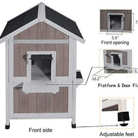 RockEVER - Refugio para gatos al aire libre con puerta de escape, a prueba de lluvia - BESTMASCOTA.COM