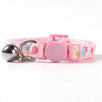 CHUKCHI 4 piezas de collar de gatito, suave y ajustable, collar de seguridad para gato con campana de 20 a 11.8 in, collar de campana de gato con tira de nailon en forma de corazón para gato, cachorro, gatito - BESTMASCOTA.COM