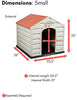 Internet's Best Outdoor Dog House | Cómodo refugio fresco | Diseño de plástico duradero | Caseta | Uso en interiores o exteriores - BESTMASCOTA.COM