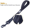 Vivaglory Correa corta para perro con asa acolchada, doble correa de nailon reflectante para mascotas para entrenar, correa para perros de tamaño mediano a grande - BESTMASCOTA.COM