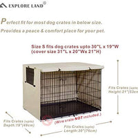 Explore Land - Funda para jaula de perro de poliéster duradero, ajuste universal para jaula de perro de 30 a 42 pulgadas - BESTMASCOTA.COM