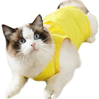 Coppthinktu - Traje de recuperación de gatos para heridas abdominales o enfermedades de la piel, transpirable E-Collar Alternativa para gatos y perros, después de cirugía desgaste anti lamer heridas - BESTMASCOTA.COM