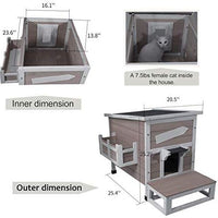 RockEVER - Refugio para gatos al aire libre con puerta de escape, a prueba de lluvia - BESTMASCOTA.COM