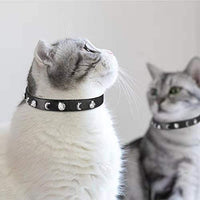 Joansan - Collar ajustable para gato, con piedras de estrás y cascabel, de seguridad básica, clásico, con longitud ajustable de 7 a 10 pulgadas, para gatos y gatitos - BESTMASCOTA.COM