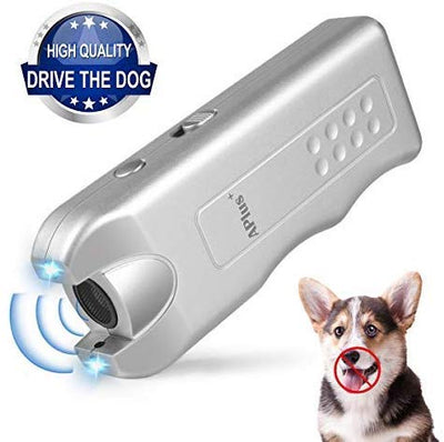 Geohee ELenest - Repelente de perro de mano, disuasorio ultrasónico por infrarrojos, tapón de corteza + entrenamiento para perros de buen comportamiento - BESTMASCOTA.COM