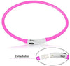 Collar LED para perro, recargable por USB, collar brillante para perro, cuello iluminado, mejora la seguridad y visibilidad de la mascota en la noche, 3 modos intermitentes, resistente al agua, collar iluminado para perros pequeños y medianos grandes - BESTMASCOTA.COM