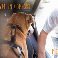 Cinturón de seguridad para perro, material resistente, incluyendo anexo de giro sin enredos, mosquetón y barra apego. De Mighty Paw - BESTMASCOTA.COM
