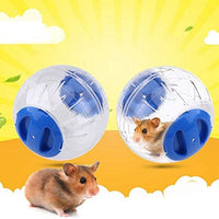 Rueda de ejercicio de hámster silenciosa de 4.7 in con aro exterior de acrílico, diseño aerodinámico, para gerbils, chinchillas y cobayas, animales pequeños - BESTMASCOTA.COM