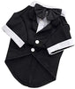 Kuoser - Camisa para perro, para cachorro o mascota, con corbata negra, ideal para bodas - BESTMASCOTA.COM