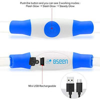 Collar de perro LED BSEEN recargable por USB, brillante para seguridad nocturna, collar de perro de moda, para perros pequeños, medianos y grandes - BESTMASCOTA.COM