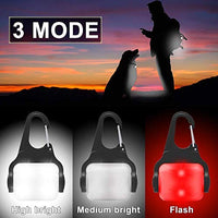 Derlights Luz para perro con USB recargable, collar de clip de luz, IP65 impermeable LED de seguridad luces de emergencia para perro para caminar por la noche, gatos, mascotas, camping o bicicleta, paquete de 2 - BESTMASCOTA.COM