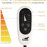 Toozey Almohadilla de calentamiento para mascotas, con temporizador, ajustable, impermeable, para gatos y perros con cable resistente a la masticación, almohadillas eléctricas para perros y gatos - BESTMASCOTA.COM