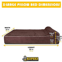 Cama para perro de espuma de memoria ortopédica de alta calidad de 7 pulgadas de grosor con almohada y funda extraíble fácil de lavar con parte inferior antideslizante. Incluye forro impermeable para perros grandes. - BESTMASCOTA.COM