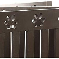 Puerta para perro unipaws con diseño de Paw Deco para montaje libre de mascotas, estructura de madera robusta puerta de bebé, diseño plegable para uso en interiores - BESTMASCOTA.COM