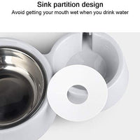Anyifan - Bol de acero inoxidable desmontable para perro, con autodistribución de gravedad para mascotas, bebedor de agua y alimentador, resina ABS, doble cuenco para perro y gato, acero inoxidable, dispensador automático de agua - BESTMASCOTA.COM