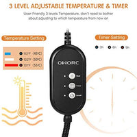 Almohadilla de calentamiento para mascotas OMORC, 12 V, con temporizador de 3 niveles y ajustes de temperatura y 2 cubiertas reemplazables, termostatos de apagado automático y tubo antimordedura, esterilla climatizada de 17 x 17 pulgadas para mascotas - BESTMASCOTA.COM