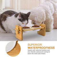 Petacc - Cuencos elevados para perros y gatos, cuencos elevados para mascotas, para perros y gatos, alimentador con 3 cuencos de melamina, 2 formas de uso - BESTMASCOTA.COM
