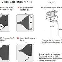 QANVEE - Cepillo limpiador de aluminio y aleación de magnesio con 10 cuchillas de acero inoxidable para acuario, peces, arrecifes, plantas y depósitos de vidrio - BESTMASCOTA.COM