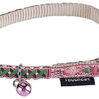 touchcat impreso collar de gato de nylon con cinturón de seguridad 8 – 12 inches - BESTMASCOTA.COM