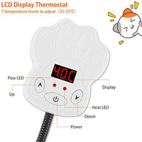 Popsky - Almohadillas de calentamiento para mascotas para perros y gatos, alfombrilla eléctrica de calentamiento para mascotas con cable resistente a las masticaciones y cubierta suave extraíble, ajuste de temperatura de 7 niveles ajustable para mascotas, - BESTMASCOTA.COM