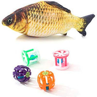 HIPET 21 piezas Juguetes interactivos para gatos, juguetes surtidos, bolas de túnel, plumas de pescado, varita de ratones, Básico - BESTMASCOTA.COM