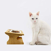 Petsoigné - Mesa de comedor para mascotas con soporte elevado de madera para mascotas, cuencos elevados con soporte oblicuo para comer más cómodamente para gatos, perros, gatitos y cachorros - BESTMASCOTA.COM