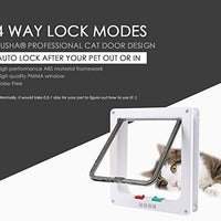 xusha 4 maneras de bloqueo Cat Flap Puerta (M/L) - BESTMASCOTA.COM