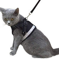 Arnés para gato con correa, arnés ajustable de malla suave reflectante para mascotas, versión extendida del arnés de tira reflectante, adecuado para gatitos, cachorros, mascotas pequeñas - BESTMASCOTA.COM