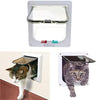 Hongyun - Solapa para puerta de gato, 4 vías, con bloqueo, impermeable, para puerta de gatos, perros pequeños, segura, fácil de instalar, exterior fácil - BESTMASCOTA.COM